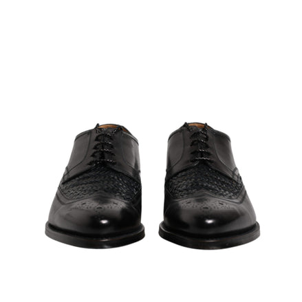 Chaussures habillées de ville Dolce & Gabbana en cuir noir de type Derby Richelieu à lacets