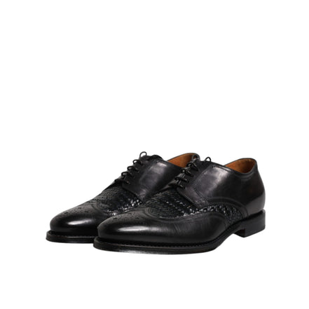 Chaussures habillées de ville Dolce & Gabbana en cuir noir de type Derby Richelieu à lacets