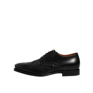 Chaussures habillées de ville Dolce & Gabbana en cuir noir de type Derby Richelieu à lacets
