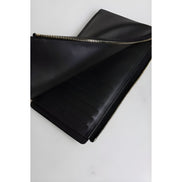 Dolce & Gabbana Black Leather Logo Neck Strap Wallet