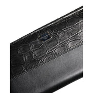 Dolce & Gabbana Black Leather Logo Zip-Around Continental Wallet
