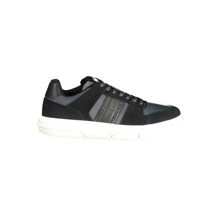 Tommy Hilfiger Black Leather Sneakers