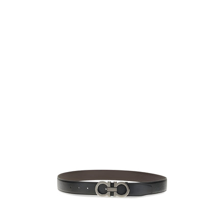Ceinture Ferragamo en cuir de veau noir Bos Taurus, taille standard
