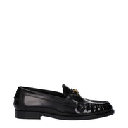 Mocassins à enfiler en cuir noir Versace