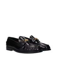 Mocassins à enfiler en cuir noir Versace