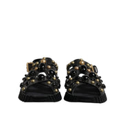 Dolce & Gabbana Sandales à clous en cuir noir