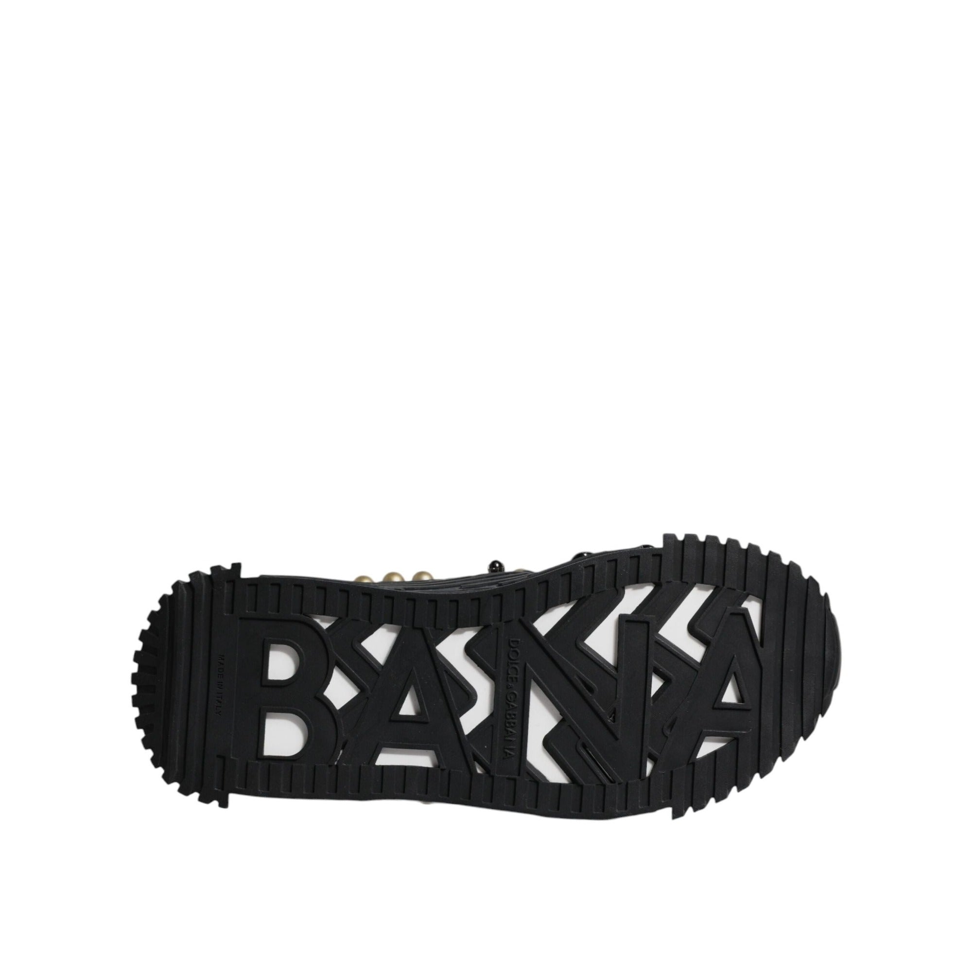 Dolce & Gabbana Sandales à clous en cuir noir