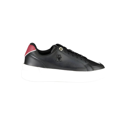 Tommy Hilfiger Black Leather Sneakers