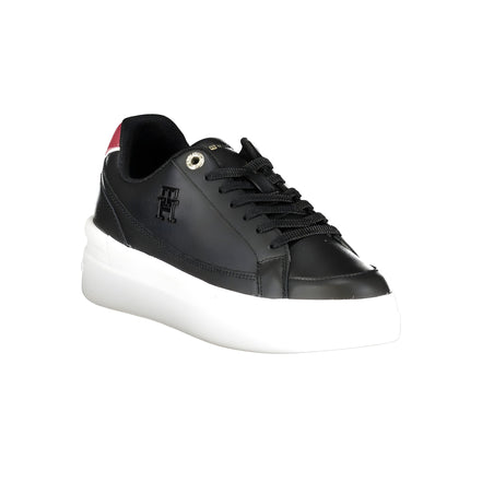 Baskets Tommy Hilfiger en cuir noir pour femme