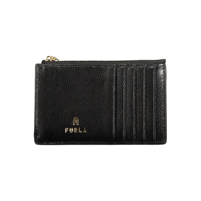 Portefeuille en cuir noir pour femme Furla