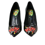 Escarpins Dolce & Gabbana en cuir noir à patchs WOW