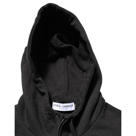 Sweat à capuche zippé noir Dolce & Gabbana avec logo
