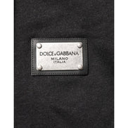 Sweat à capuche zippé noir Dolce & Gabbana avec logo