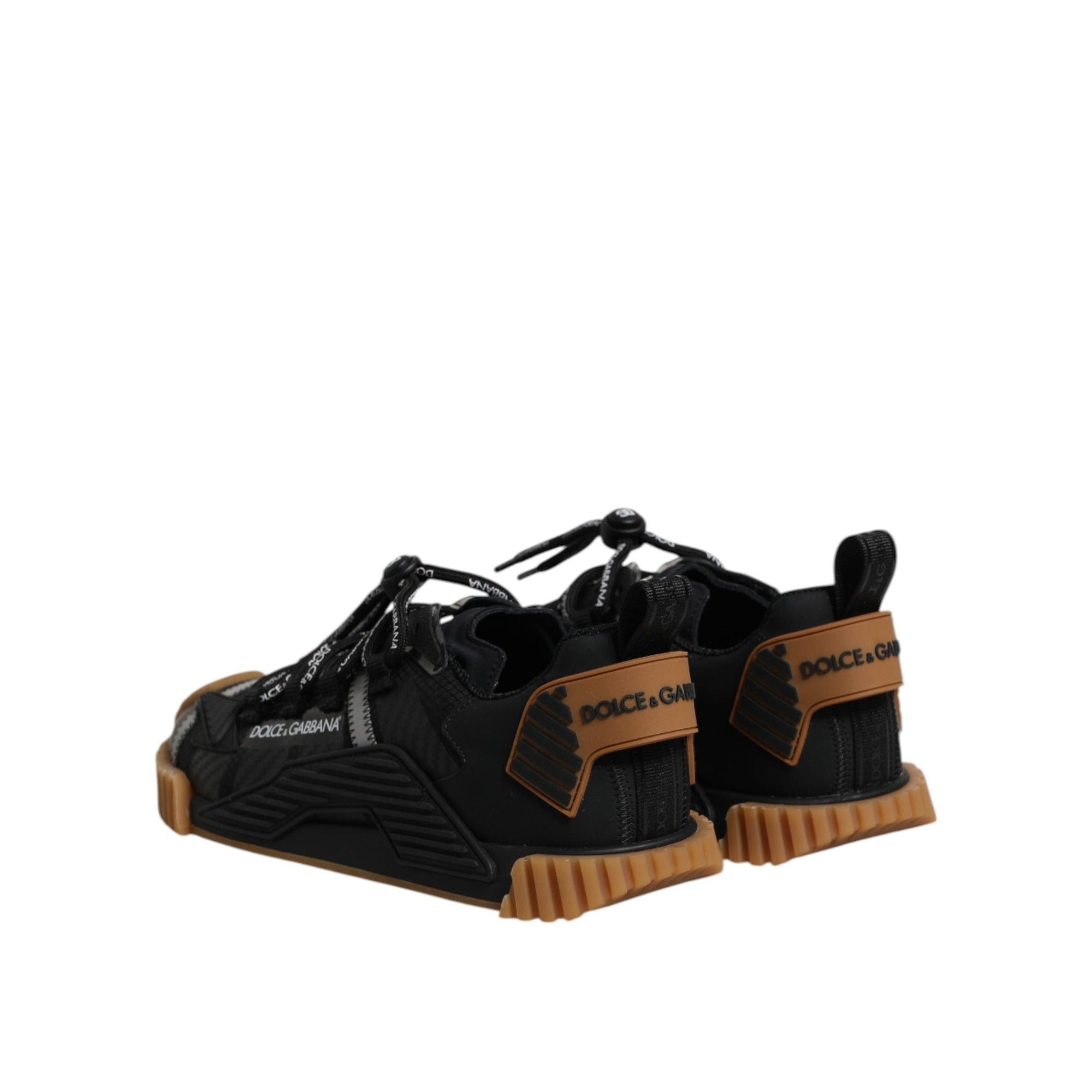 Chaussures Baskets Basses à Lacets NS1 Logo Noir Dolce & Gabbana