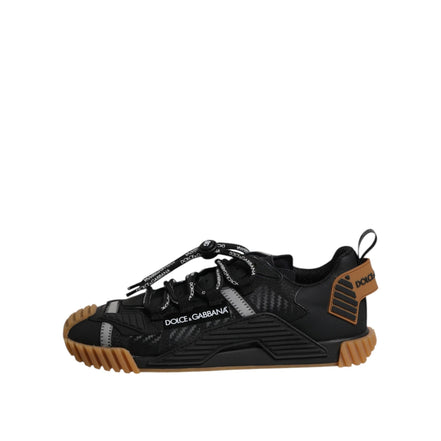 Chaussures Baskets Basses à Lacets NS1 Logo Noir Dolce & Gabbana