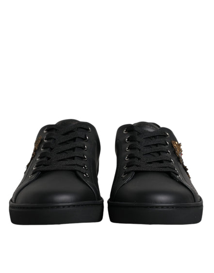 Dolce & Gabbana Black London Sacred Heart Sneakers