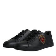 Dolce & Gabbana Black London Sacred Heart Sneakers