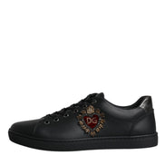 Dolce & Gabbana Black London Sacred Heart Sneakers