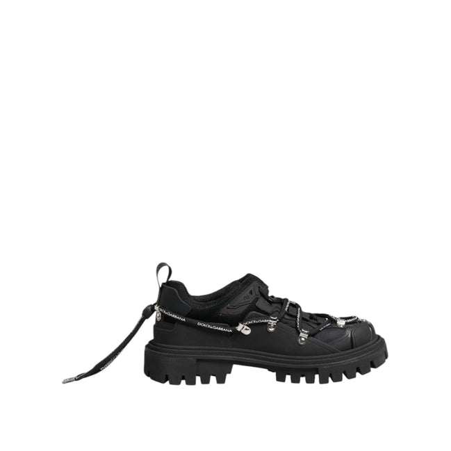 Chaussures de trekking basses à lacets noires Dolce & Gabbana