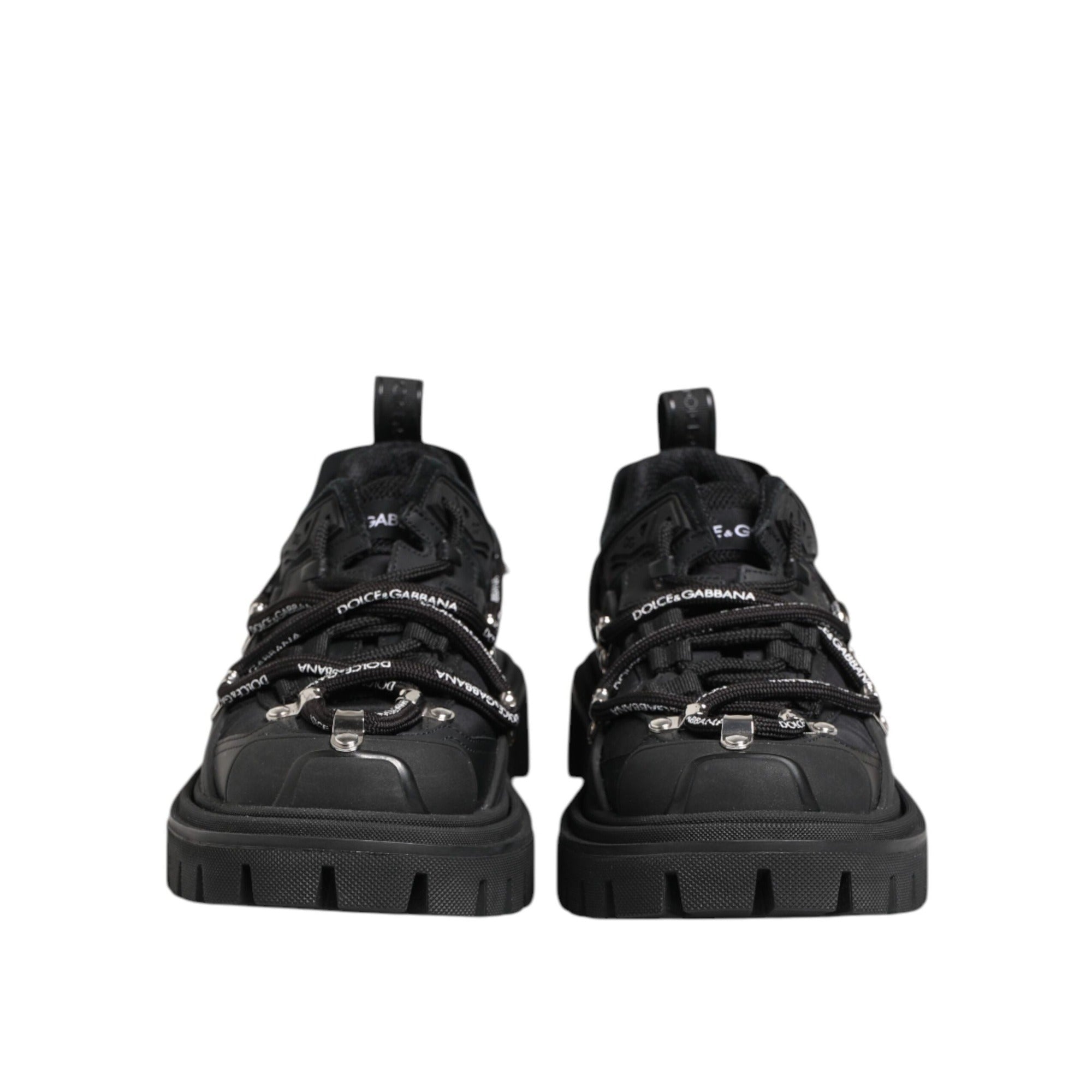 Chaussures de trekking basses à lacets noires Dolce & Gabbana