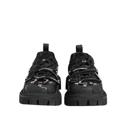 Chaussures de trekking basses à lacets noires Dolce & Gabbana