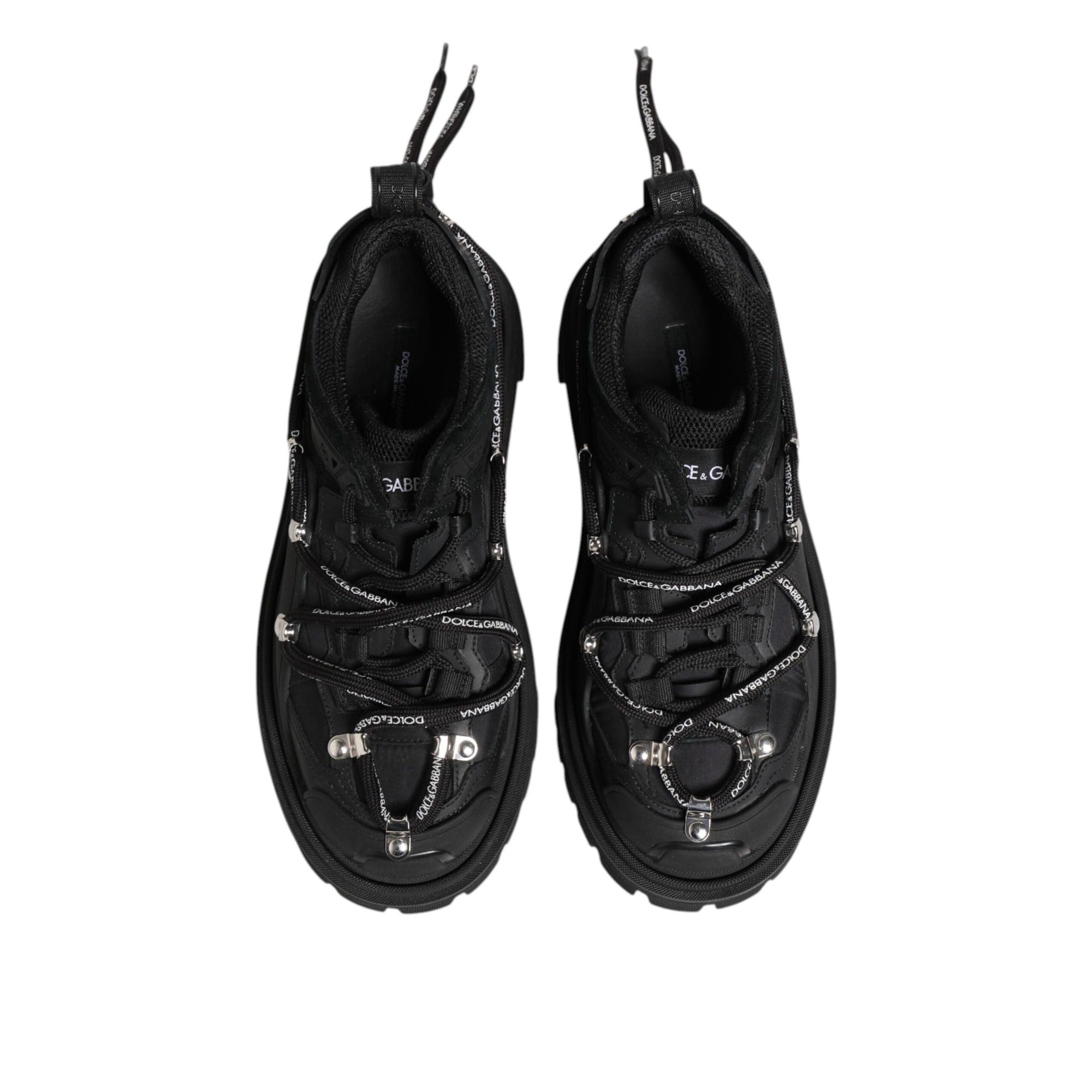 Chaussures de trekking basses à lacets noires Dolce & Gabbana