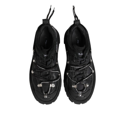 Chaussures de trekking basses à lacets noires Dolce & Gabbana