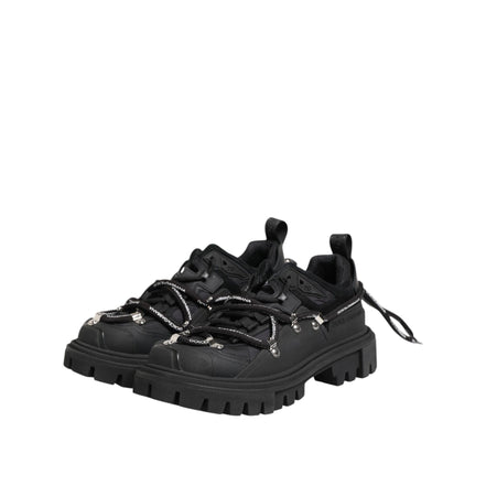 Chaussures de trekking basses à lacets noires Dolce & Gabbana