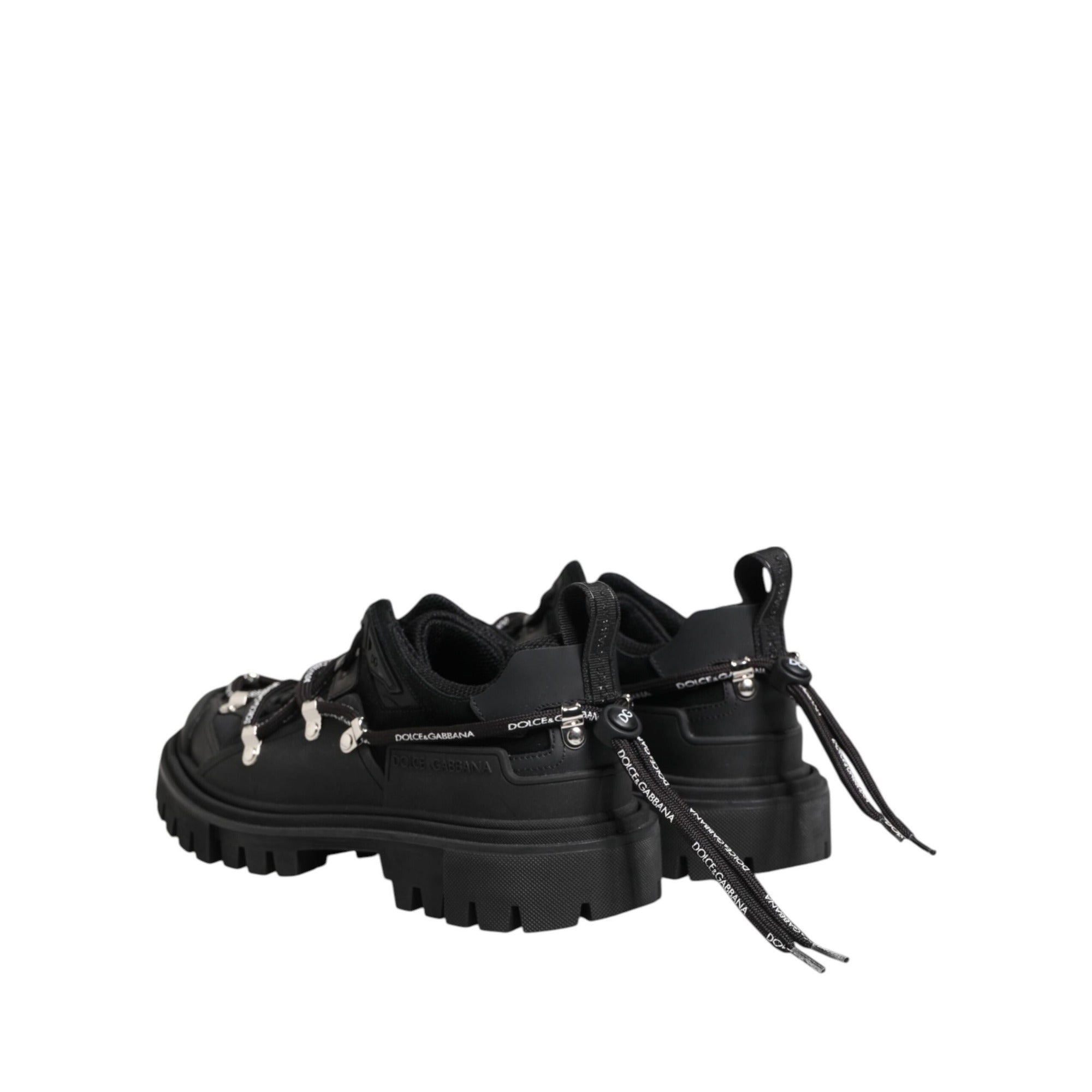 Chaussures de trekking basses à lacets noires Dolce & Gabbana