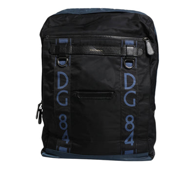 Sac à dos scolaire Dolce & Gabbana en nylon noir avec logo DG