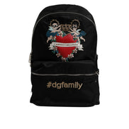 Dolce & Gabbana Black #DGFAMILY Embellished Backpack VULCANO Bag
