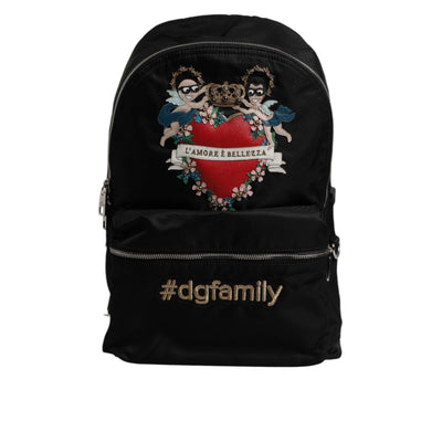 Dolce & Gabbana Black #DGFAMILY Embellished Backpack VULCANO Bag
