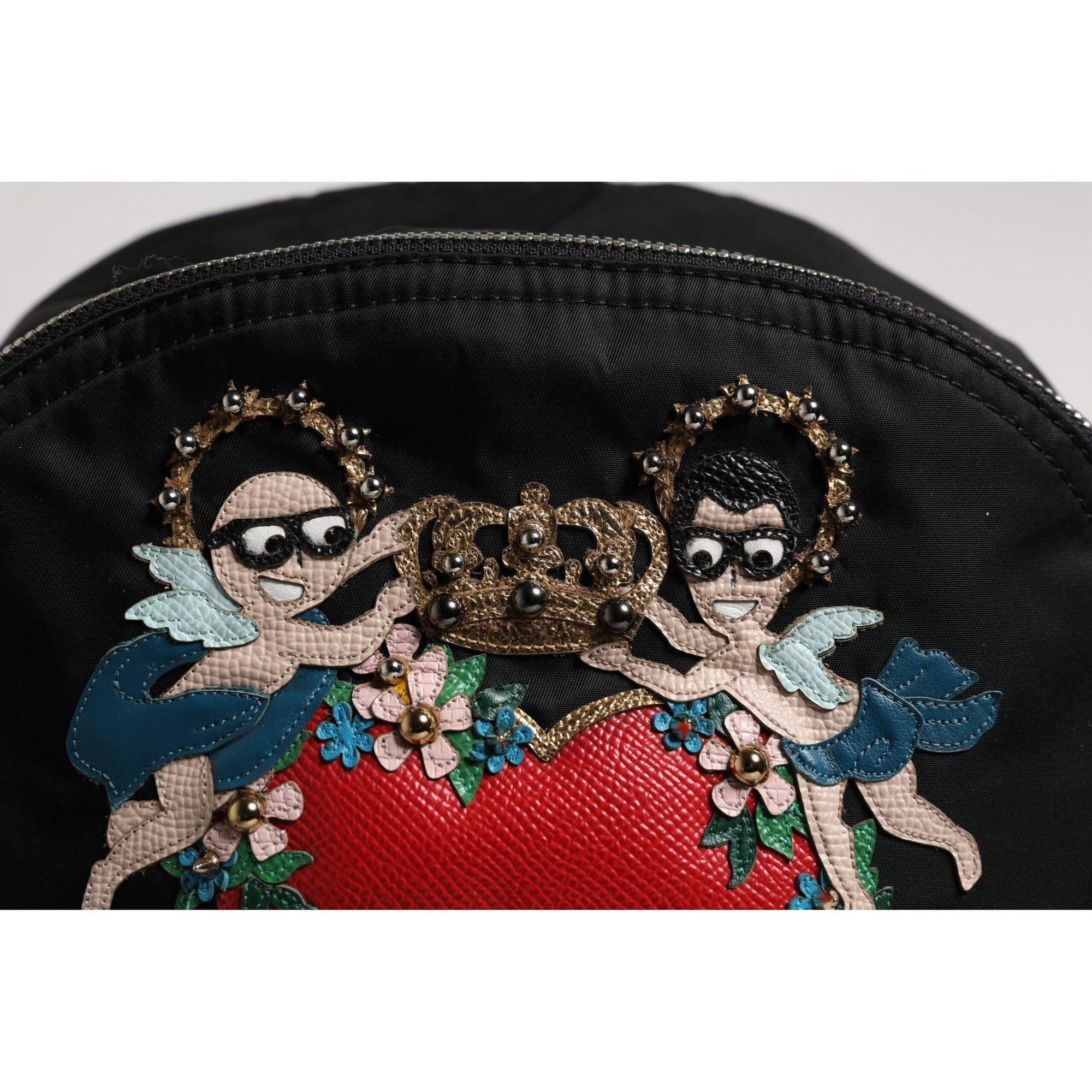 Dolce & Gabbana Black #DGFAMILY Embellished Backpack VULCANO Bag
