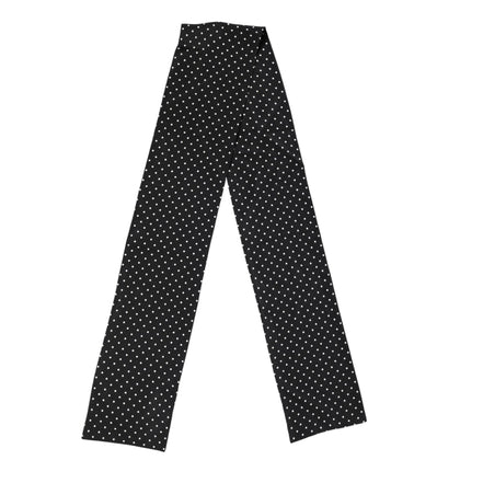 Écharpe foulard Dolce & Gabbana noire à pois 133,5 cm x 12,5 cm
