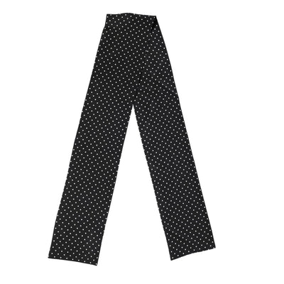 Écharpe foulard Dolce & Gabbana noire à pois 133,5 cm x 12,5 cm