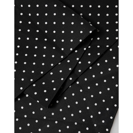 Écharpe foulard Dolce & Gabbana noire à pois 133,5 cm x 12,5 cm
