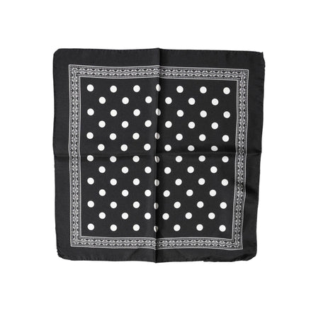 Foulard carré noir à pois Dolce & Gabbana