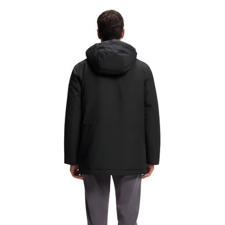 Veste longue Hugo Boss noire en polyester