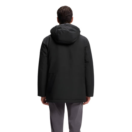 Veste longue Hugo Boss noire en polyester