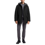 Veste longue Hugo Boss noire en polyester