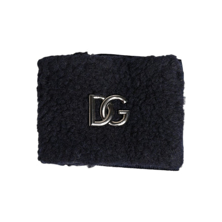 Bracelet Dolce & Gabbana en polyester noir avec plaque logo, taille unique, pour homme
