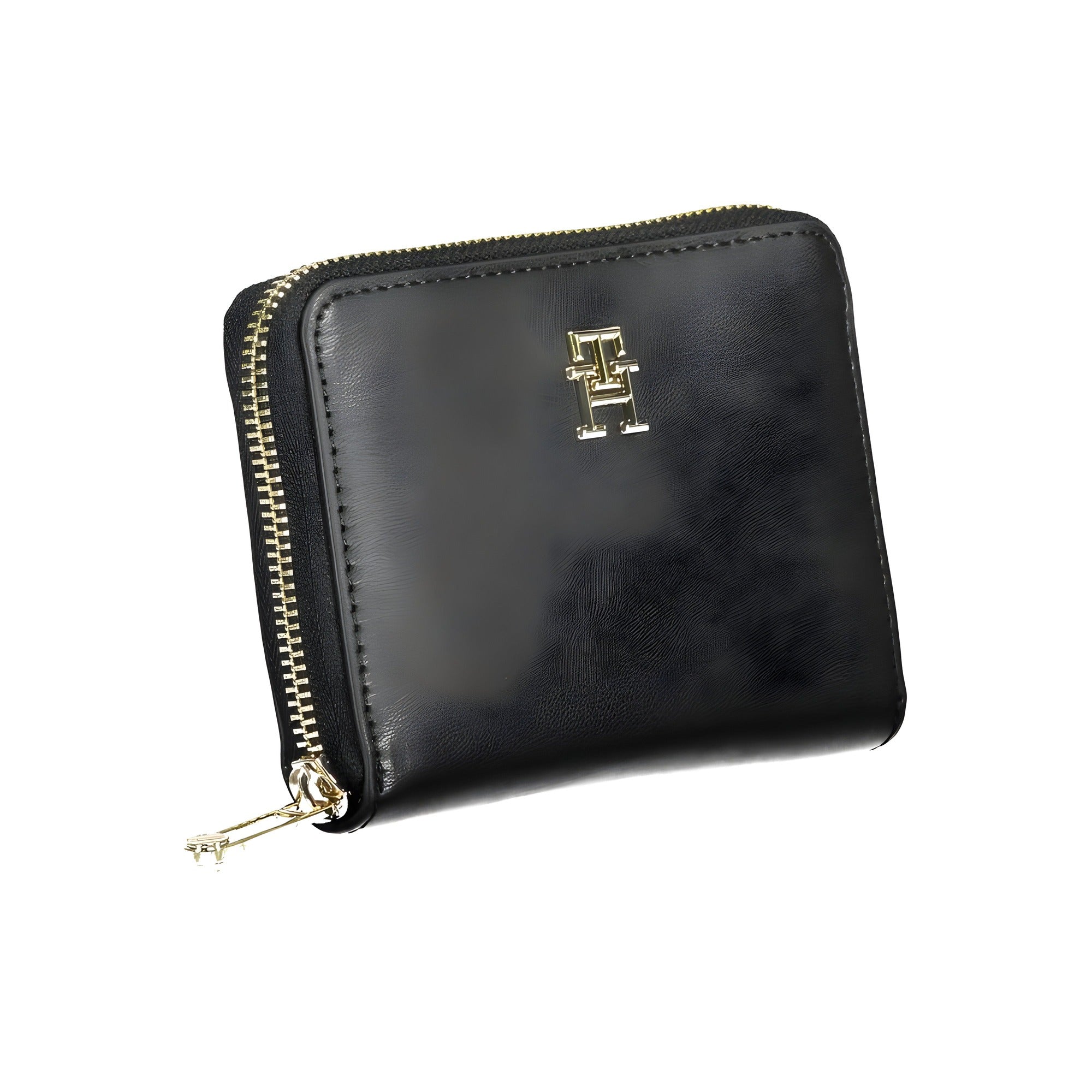 Portefeuille femme en polyuréthane noir Tommy Hilfiger