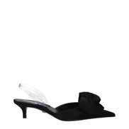Sandales Versace en satin noir