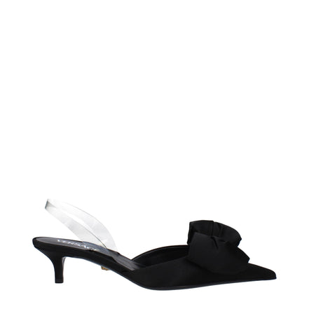 Sandales Versace en satin noir