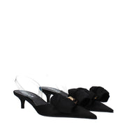 Sandales Versace en satin noir