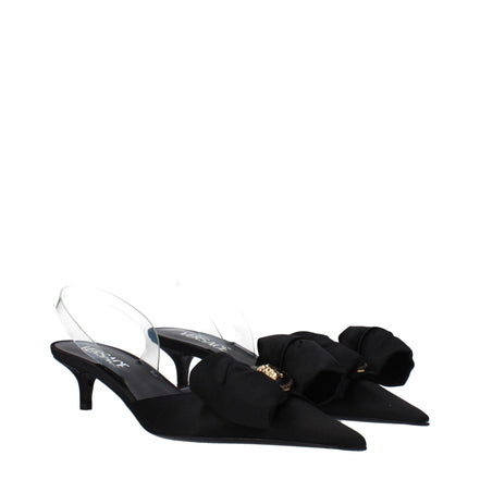 Sandales Versace en satin noir