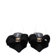 Sandales Versace en satin noir