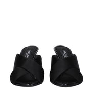 Sandales à talons aiguilles en satin noir Dolce & Gabbana