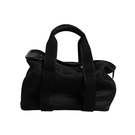 Sac de transport pour animal Dolce & Gabbana noir avec bandoulière et plaque logo