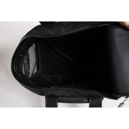Sac de transport pour animal Dolce & Gabbana noir avec bandoulière et plaque logo